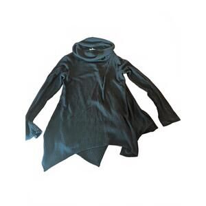 Sonoma Long Sleeve Black Asymmetrical Hem Sweater Size L